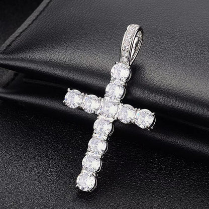 Men's Crystal Cross Pendant Necklace – product view 16