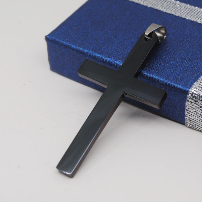 Stainless Steel Cross Pendant Necklace – product view 4