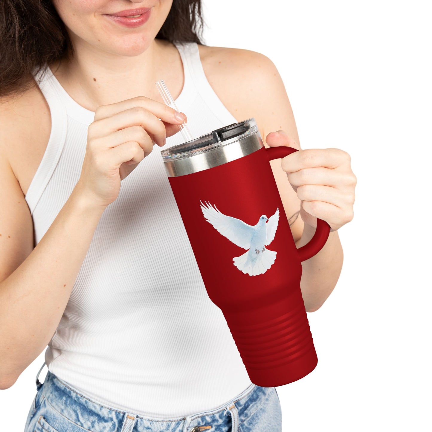 Spirit of Peace Dove Freedom & Hope Art 40oz Insulated Travel Mug