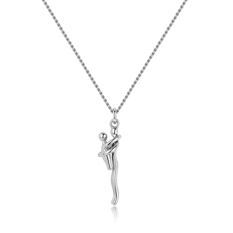 Mother & Child Embrace Pendant Necklace – product view 2