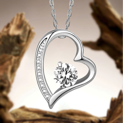 Multi-Style Crystal Heart Pendant Necklace – product view 4