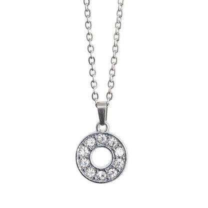 Crystal-Accent Initial Pendant Necklace – product view 5