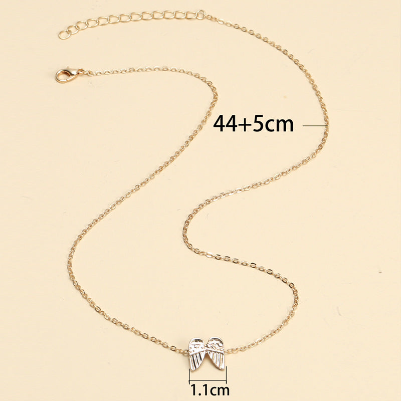 Angel Wing Pendant Necklace with Card – product view 5