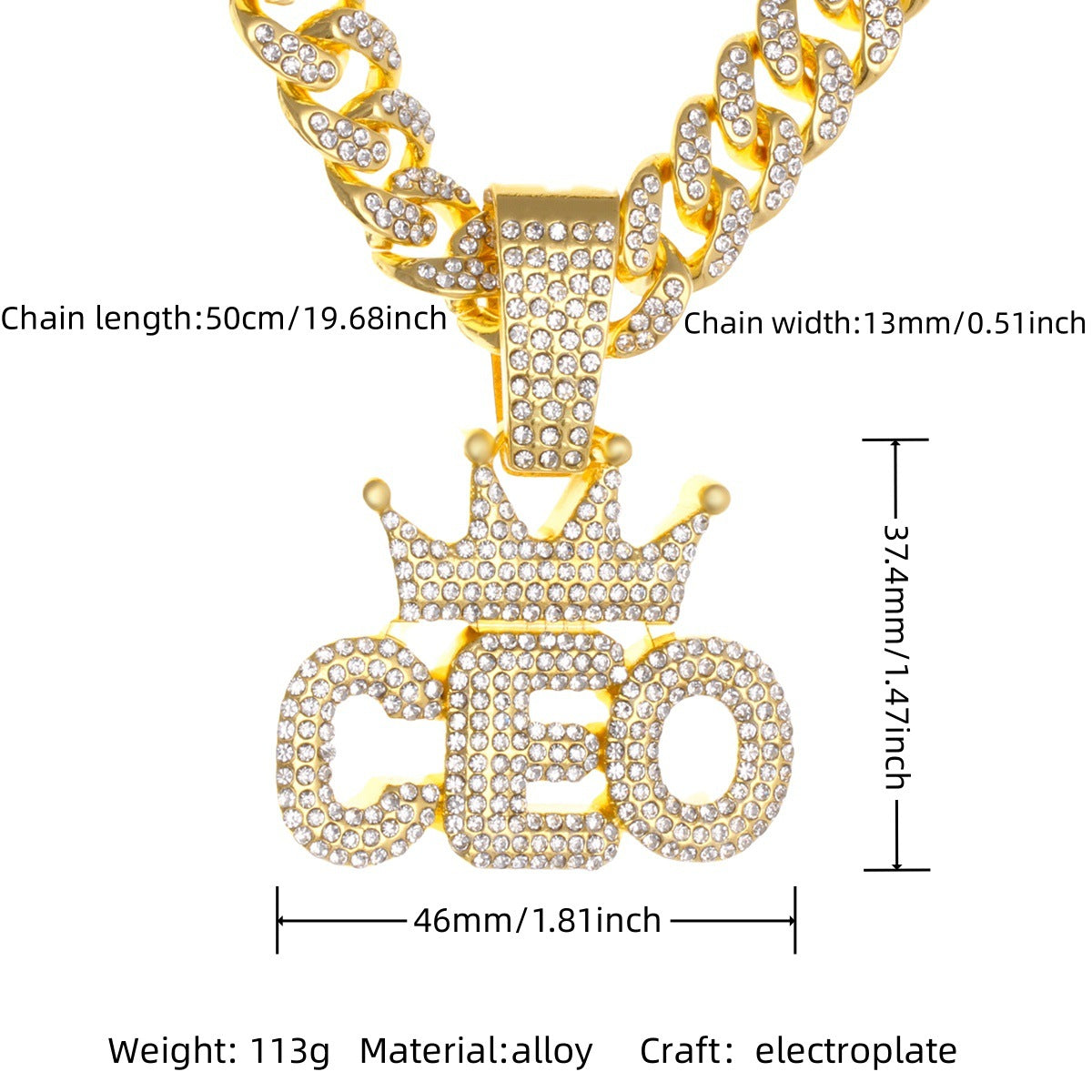 Cuban Chain Necklace Pendant – product view 28