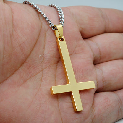 Stainless Steel Cross Pendant Necklace – product view 11