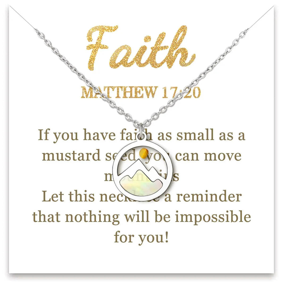 Oval Inspirational Necklace – product view 18