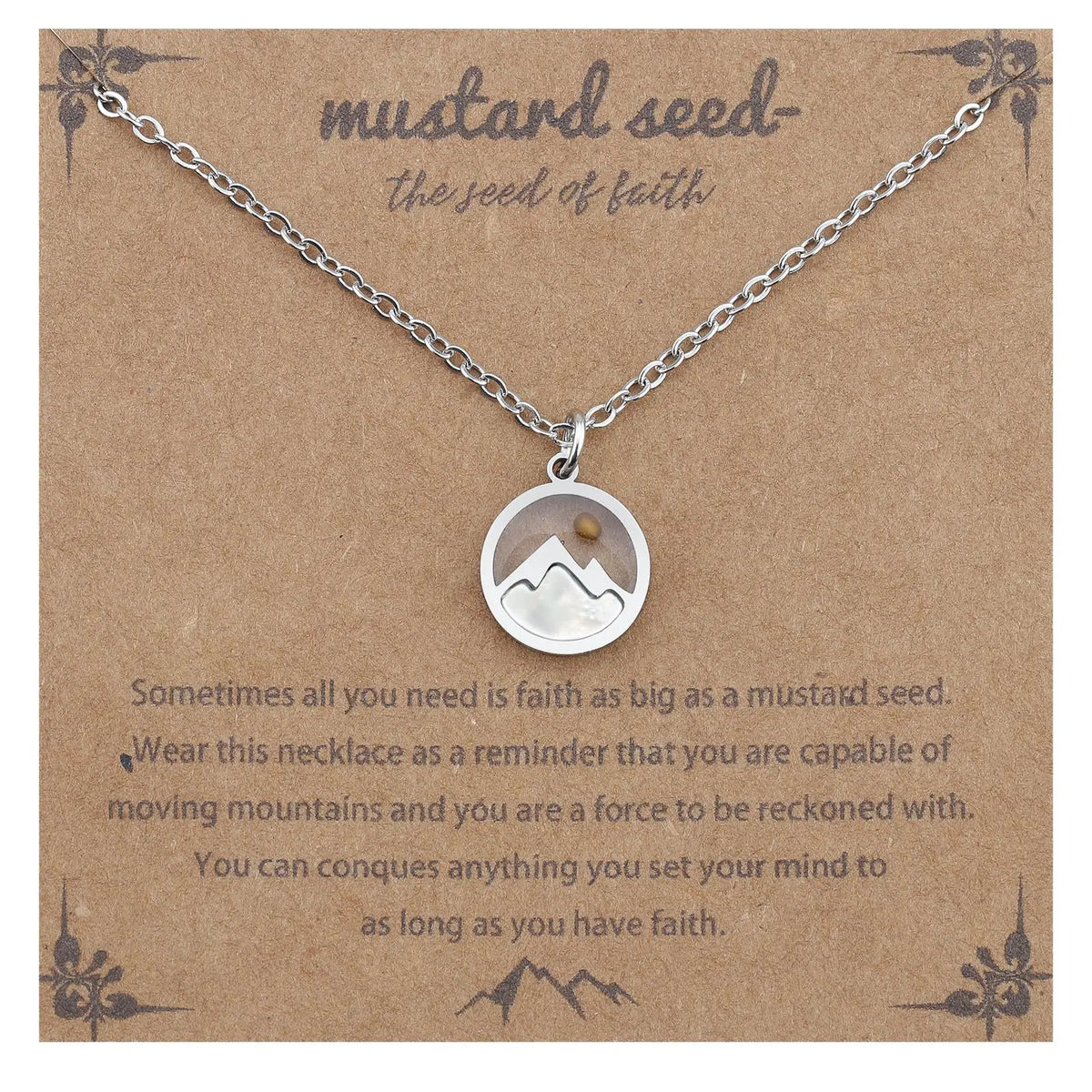 Oval Inspirational Necklace – product view 11