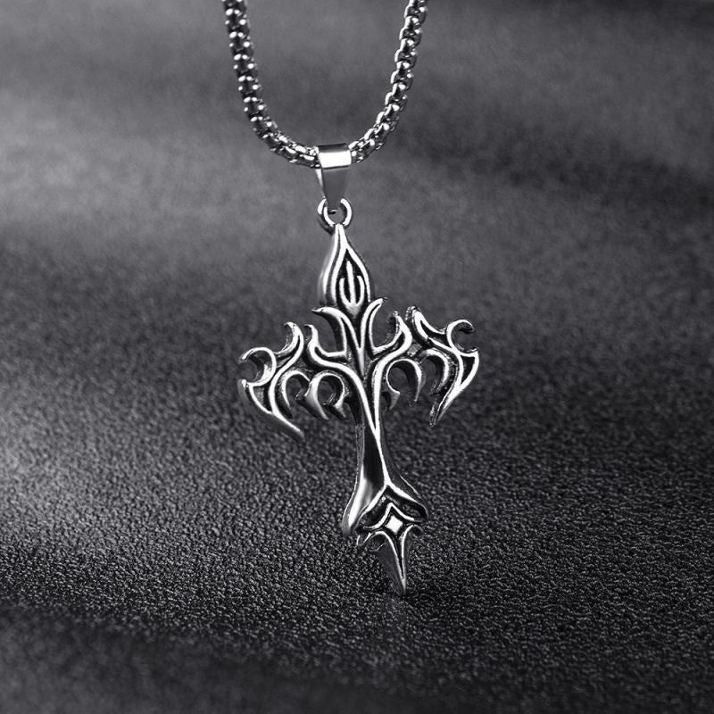 Chinese-style Cross Pendant Necklace – product view 12