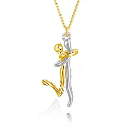 Mother & Child Embrace Pendant Necklace – product view 3