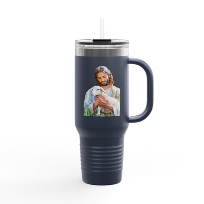 Jesus Holding Lamb 40oz Insulated Travel Tumbler — alternate tumbler product image 8