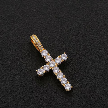 Men's Crystal Cross Pendant Necklace – product view 6