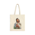 Jesus With Lamb Tote Bag | Christian Artwork Cotton Canvas Tote