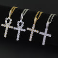 Men's Crystal Cross Pendant Necklace