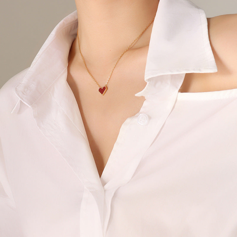 Love Heart Collar Necklace – product view 5