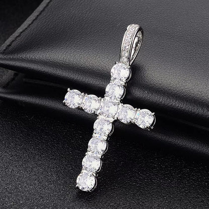 Men's Crystal Cross Pendant Necklace – product view 7