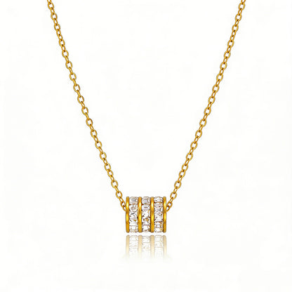 Minimalist Titanium Steel Clavicle Necklace – product view 2