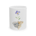 Pansy Growing Through Rock Mug | Ceramic Coffee Cup 11oz 15oz
