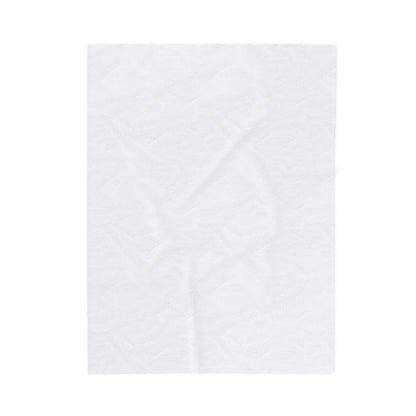 White textured fabric or cloth, slightly wrinkled, laid flat on a white background