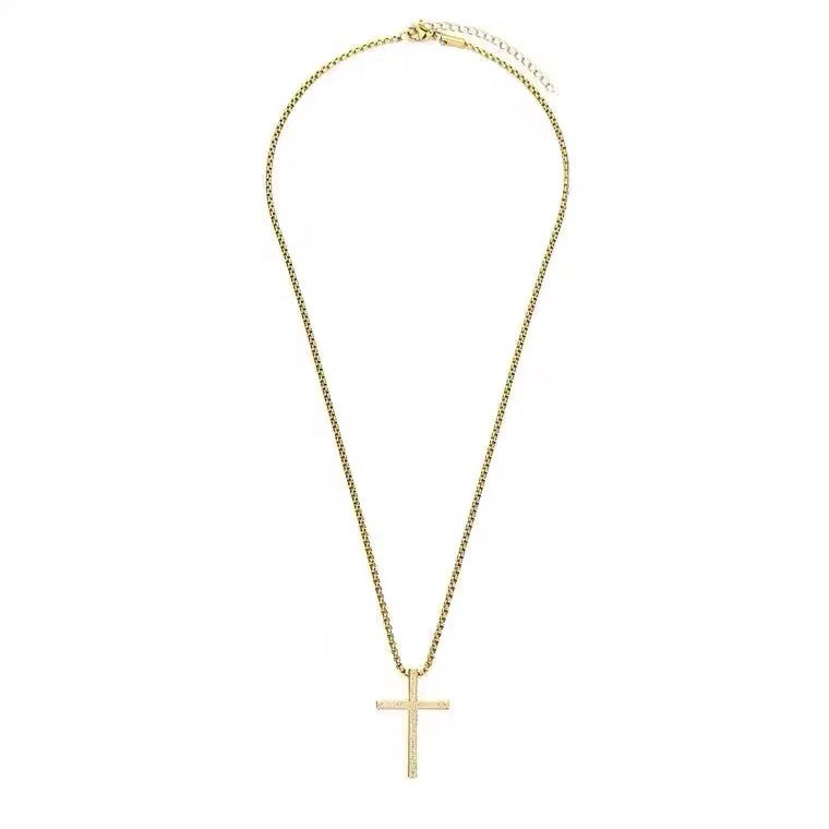 Crystal Cross Pendant Necklace – product view 5