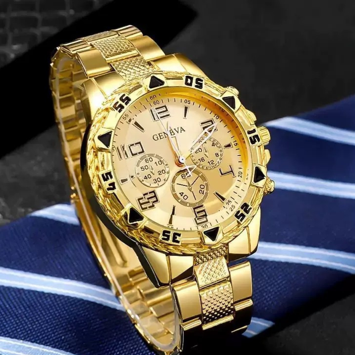 Men's Chronograph Quartz Watch with Steel Band – product view 7
