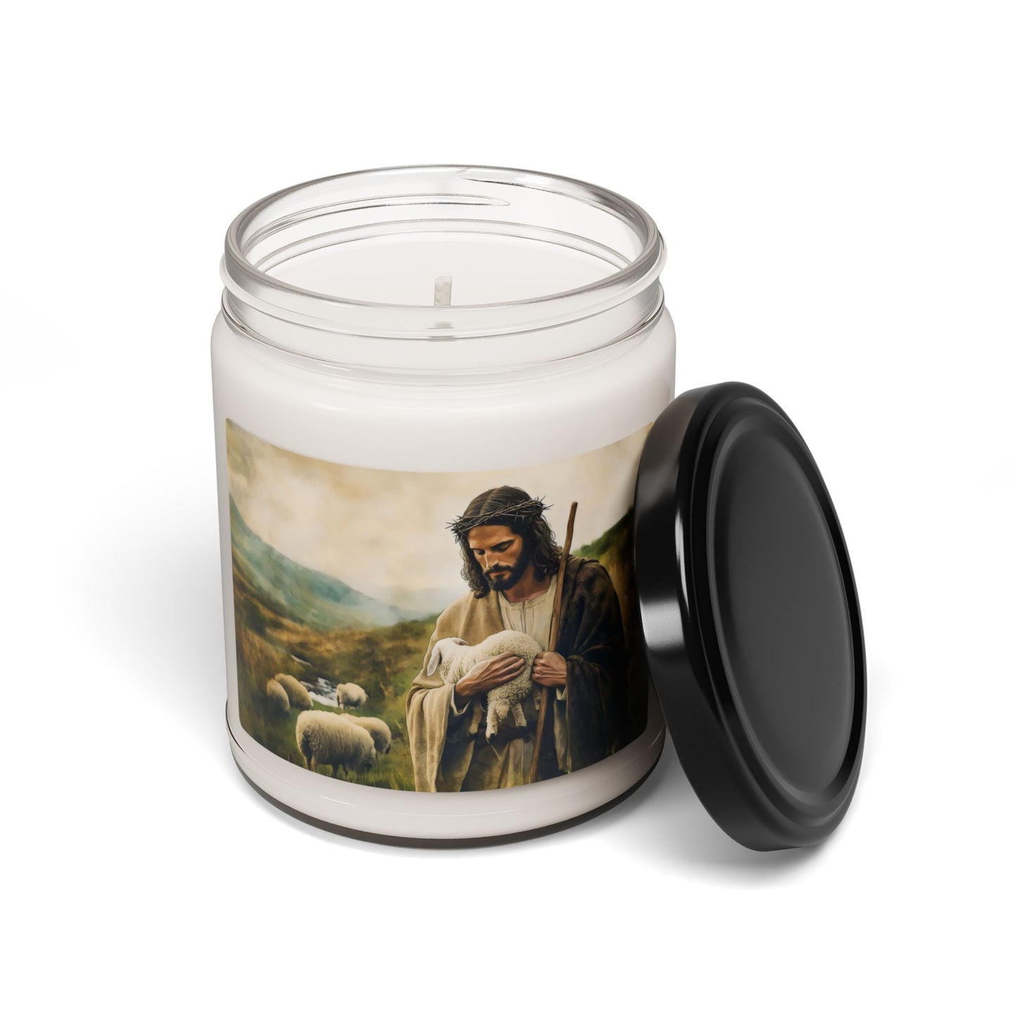 Good Shepherd Illustration Candle, Soy Jar Candle | 9oz