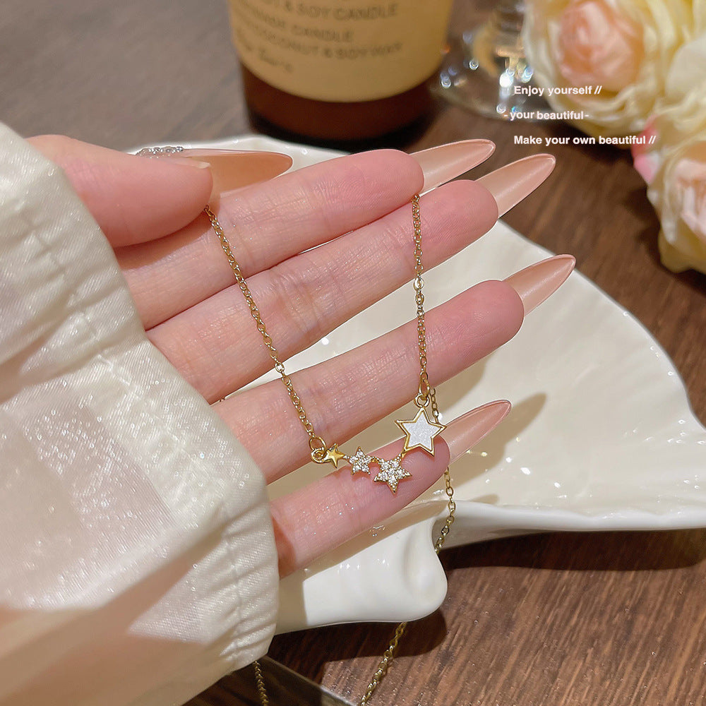 Geometric Crystal Star Pendant Necklace – product view 7