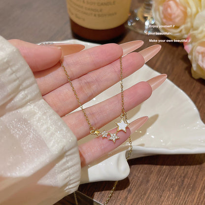 Geometric Crystal Star Pendant Necklace – product view 7