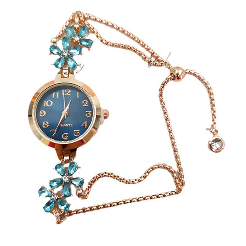 Flower-shaped Crystal-accent Women's Quartz Watch – product view 5