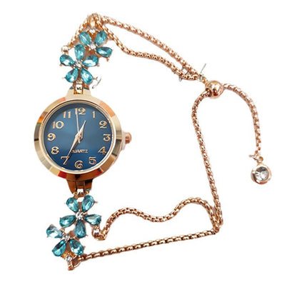 Flower-shaped Crystal-accent Women's Quartz Watch – product view 5