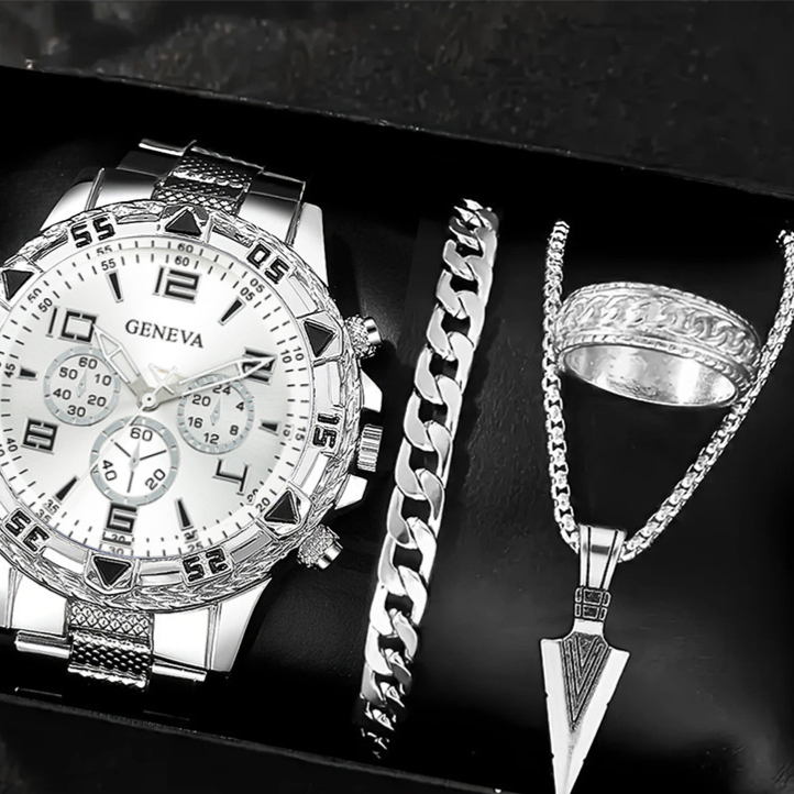 Men's Chronograph Quartz Watch with Steel Band – product view 19