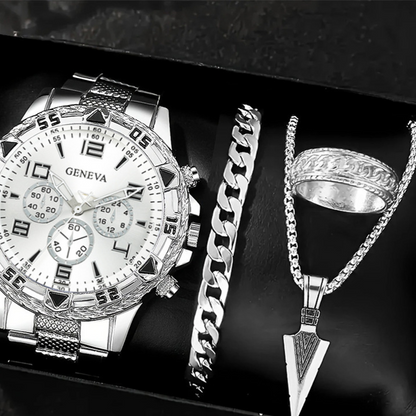Men's Chronograph Quartz Watch with Steel Band – product view 19