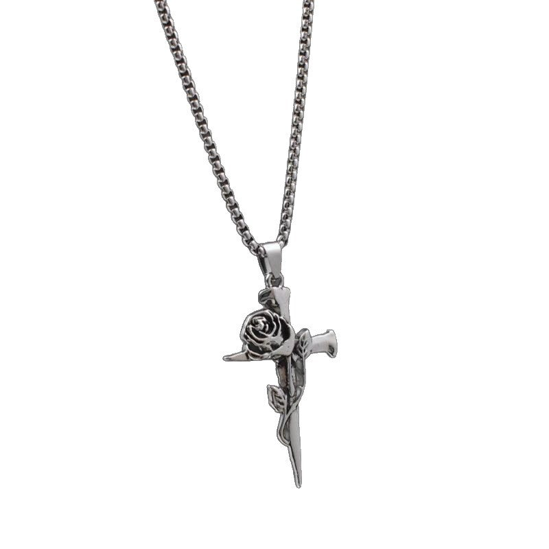 Chinese-style Cross Pendant Necklace – product view 5
