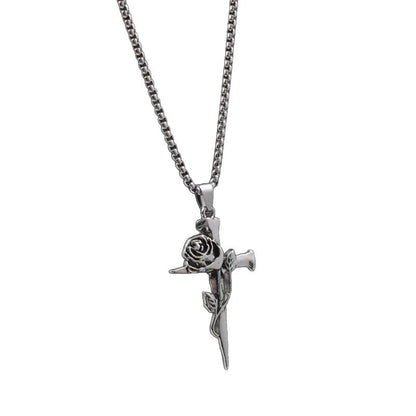 Chinese-style Cross Pendant Necklace – product view 5