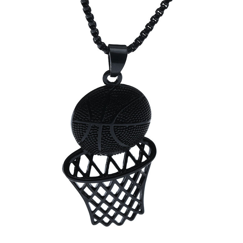 Basketball Frame Pendant Necklace – product view 7