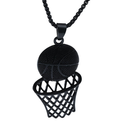 Basketball Frame Pendant Necklace – product view 7