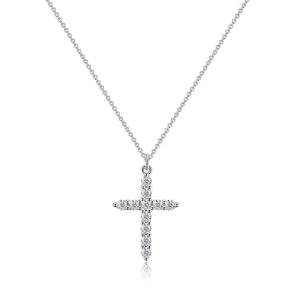 Women's Rotating Cross Crown Pendant Necklace – product view 9