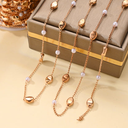 Imitation Pearl Chain Necklace – product view 14