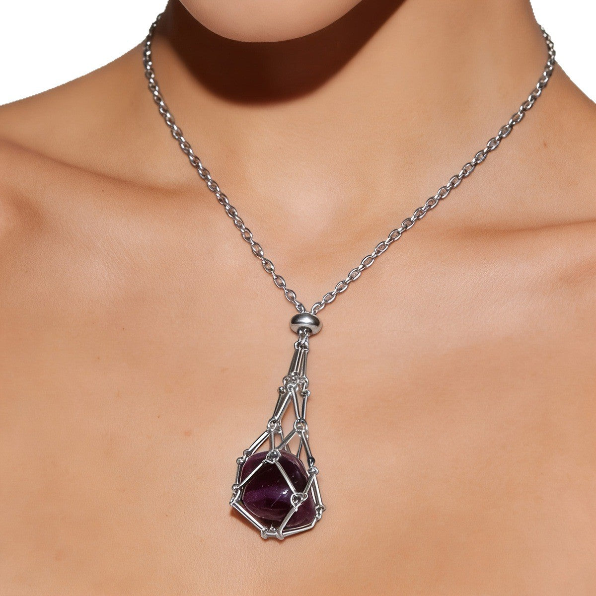 Bamboo-Knot Chain Necklace – product view 5