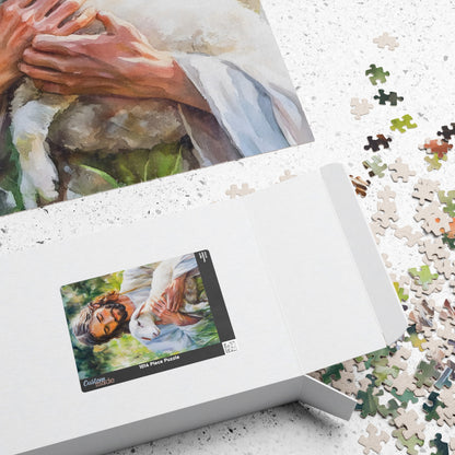 Jesus Holding Lamb Christian Jigsaw Puzzle — alternate puzzle product image 6