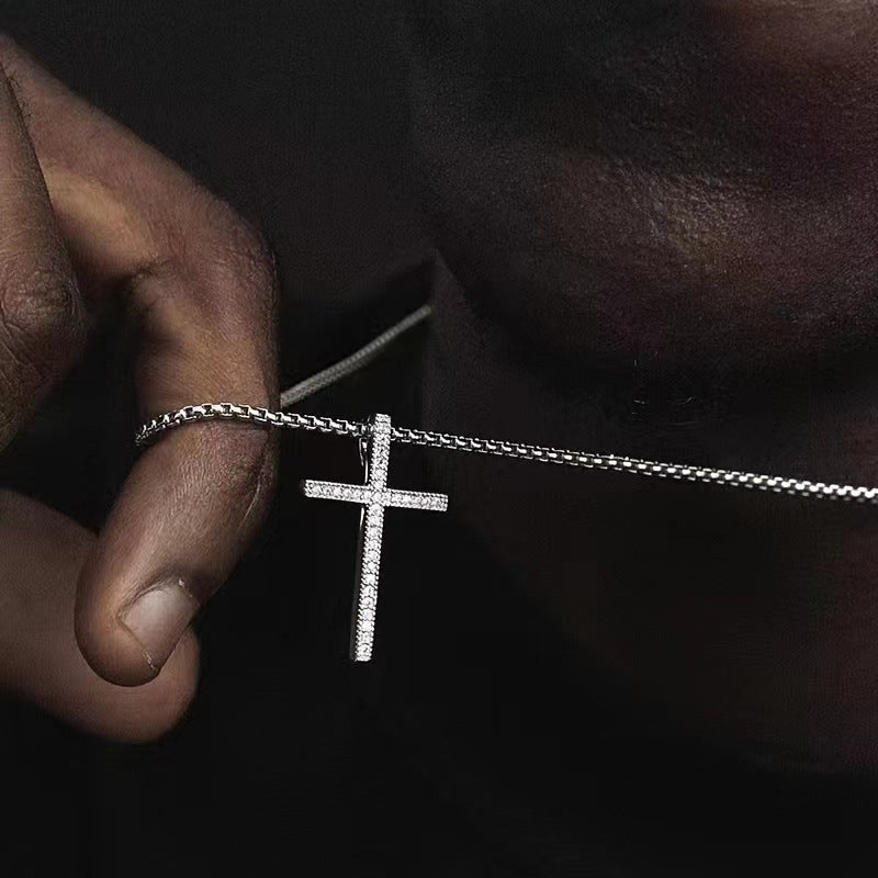 Crystal Cross Pendant Necklace – product view 1