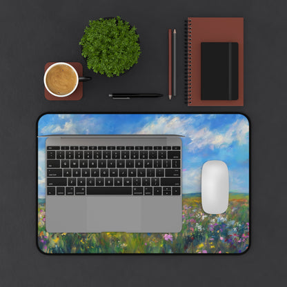 Cross in Wildflower Field Christian Desk Mat — alternate desk mat product image 4