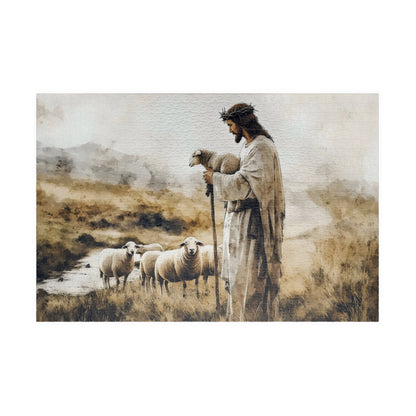 Jesus Shepherd and Sheep Christian Puzzle — alternate puzzle product image 4