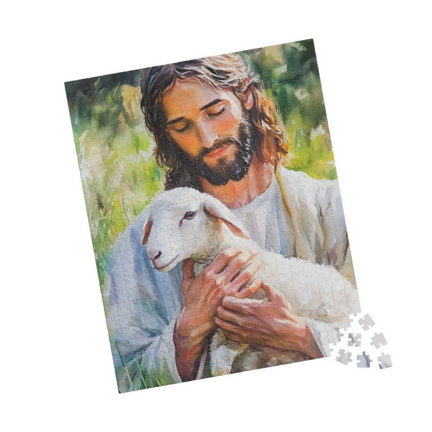 Jesus Holding Lamb Puzzle | Religious Christian Faith Jigsaw