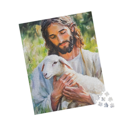 Jesus Holding Lamb Christian Jigsaw Puzzle — alternate puzzle product image 14