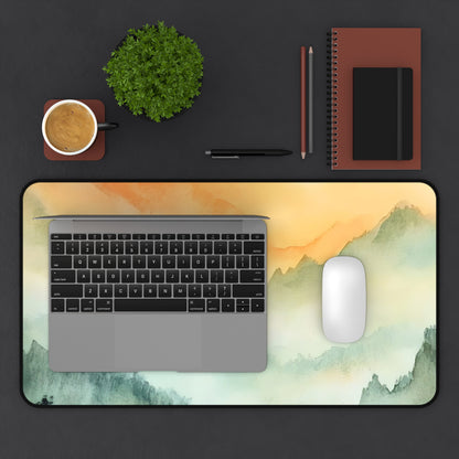 Sunset Mist Mountain Watercolor Desk Mat — alternate desk mat product image 8