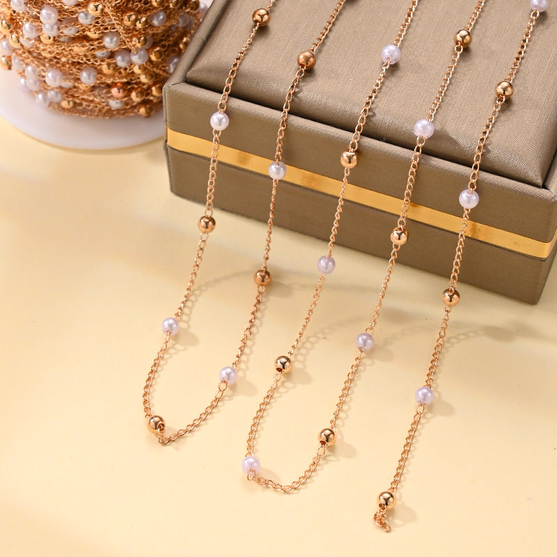 Imitation Pearl Chain Necklace – product view 10