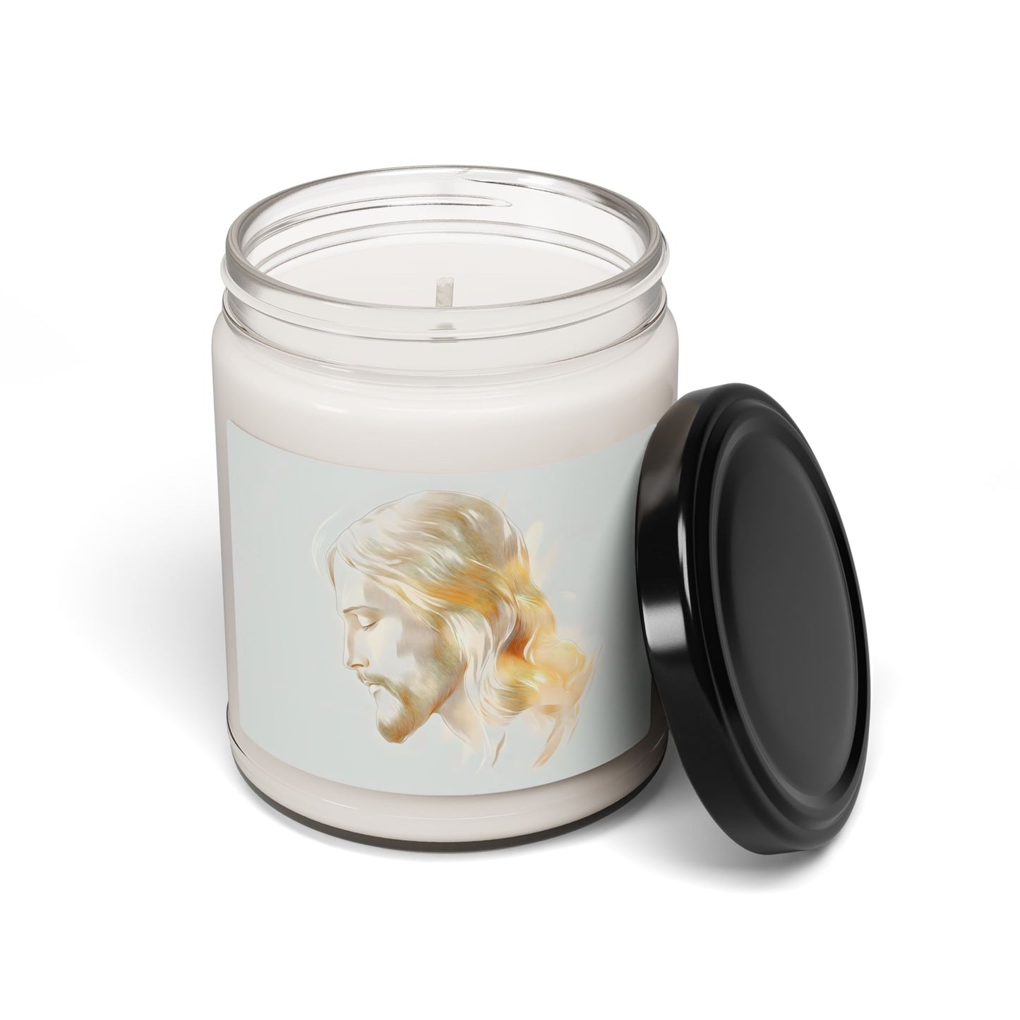 Soft Portrait of Jesus Candle | Scented Soy Jar
