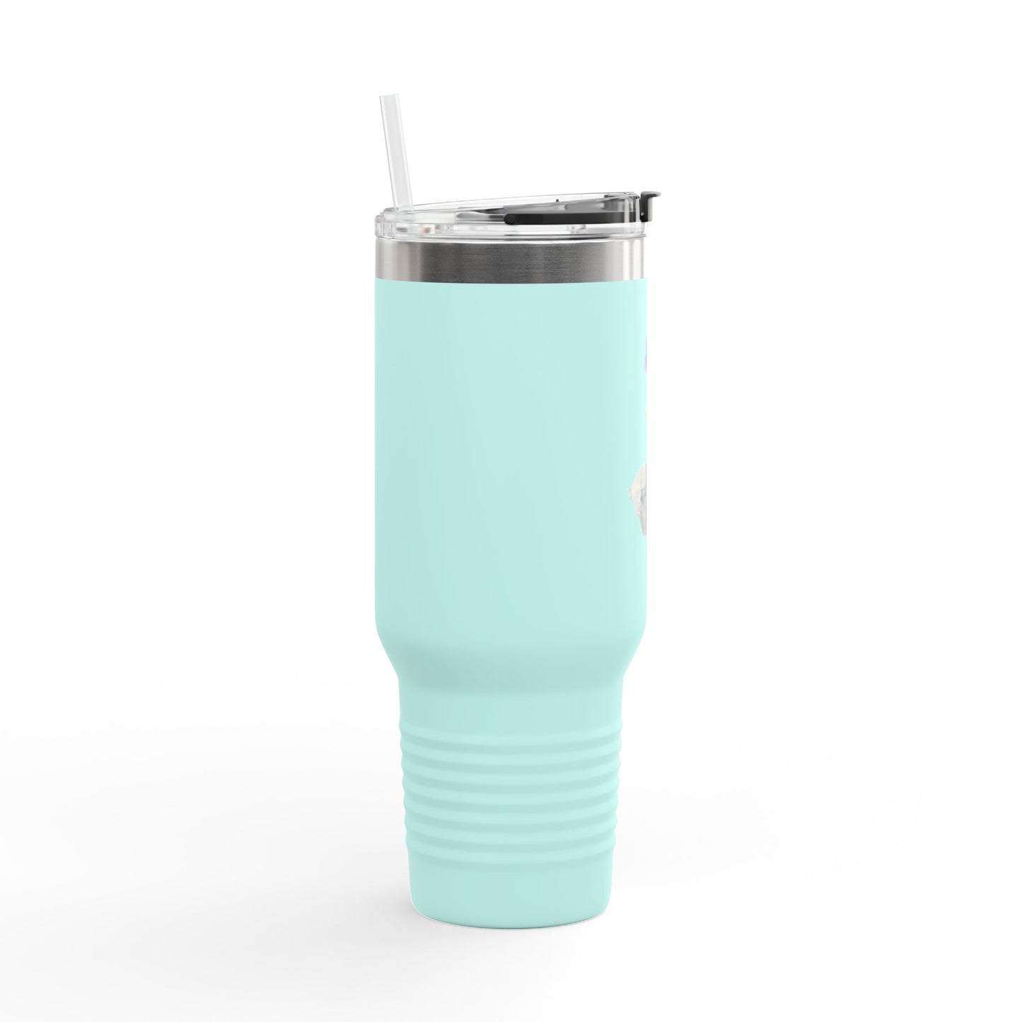 Broken Pot with Purple Pansy 40oz Travel Mug | Insulated Tumbler