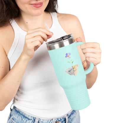 Purple Pansy Broken Pot 40oz Insulated Travel Tumbler — alternate tumbler product image 19