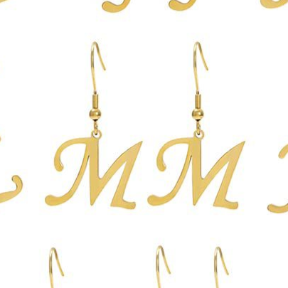 Personalized Initial Letter Earrings – product view 17